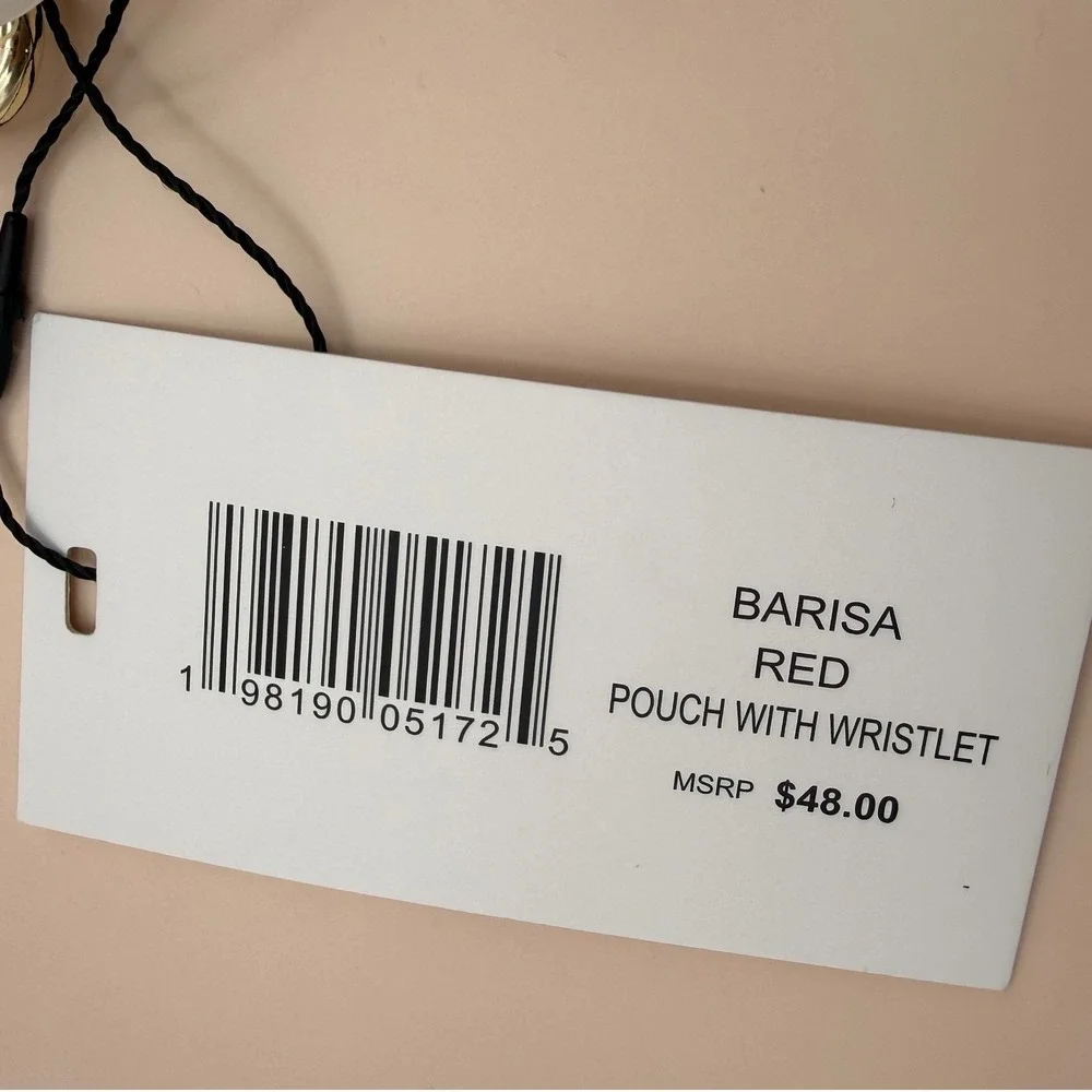 Steve Madden Barisa‎ Red Pouch with Wristlet Card Holder Set New